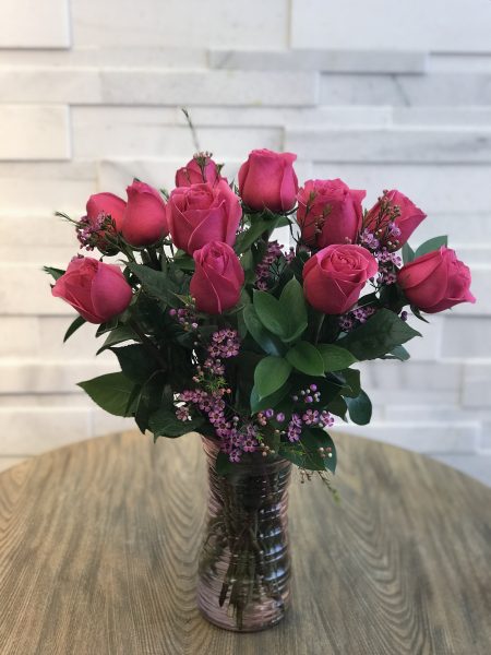 Dozen Pink Roses